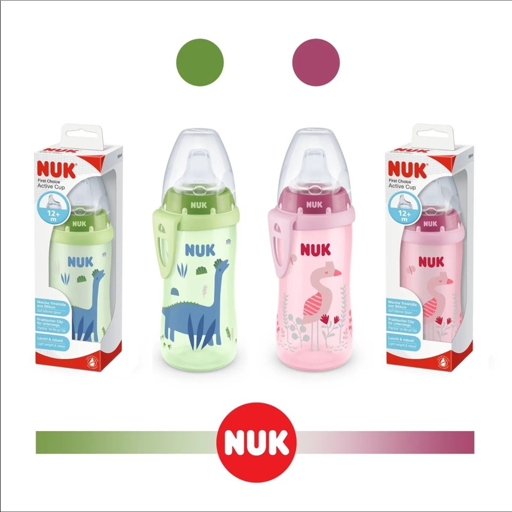 NEW! BRAND NEW IN PACKAGE! NUK Active Cup, Silicone BPA Free, 12+ Months, 10 oz